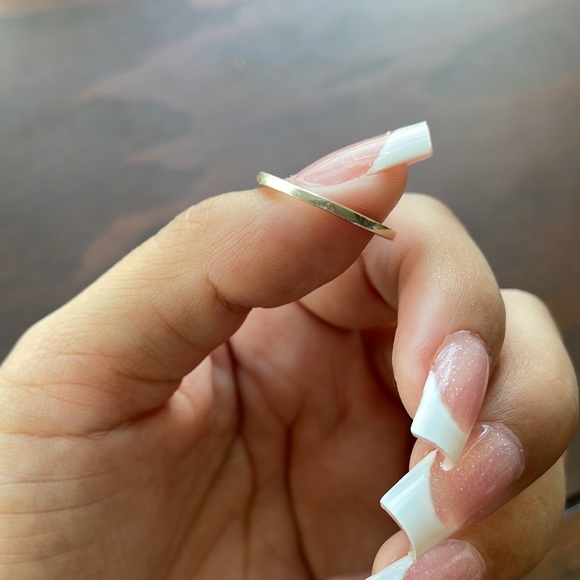 Sterling Silver Cubic Zirconia Gold Radiant Ring - Picture 6 of 7